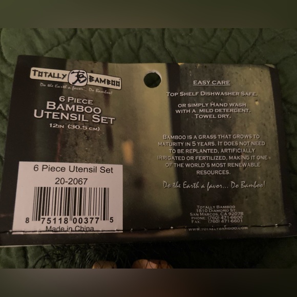 NWT Totally Bamboo 6-Piece Utensil Set - Picture 3 of 3